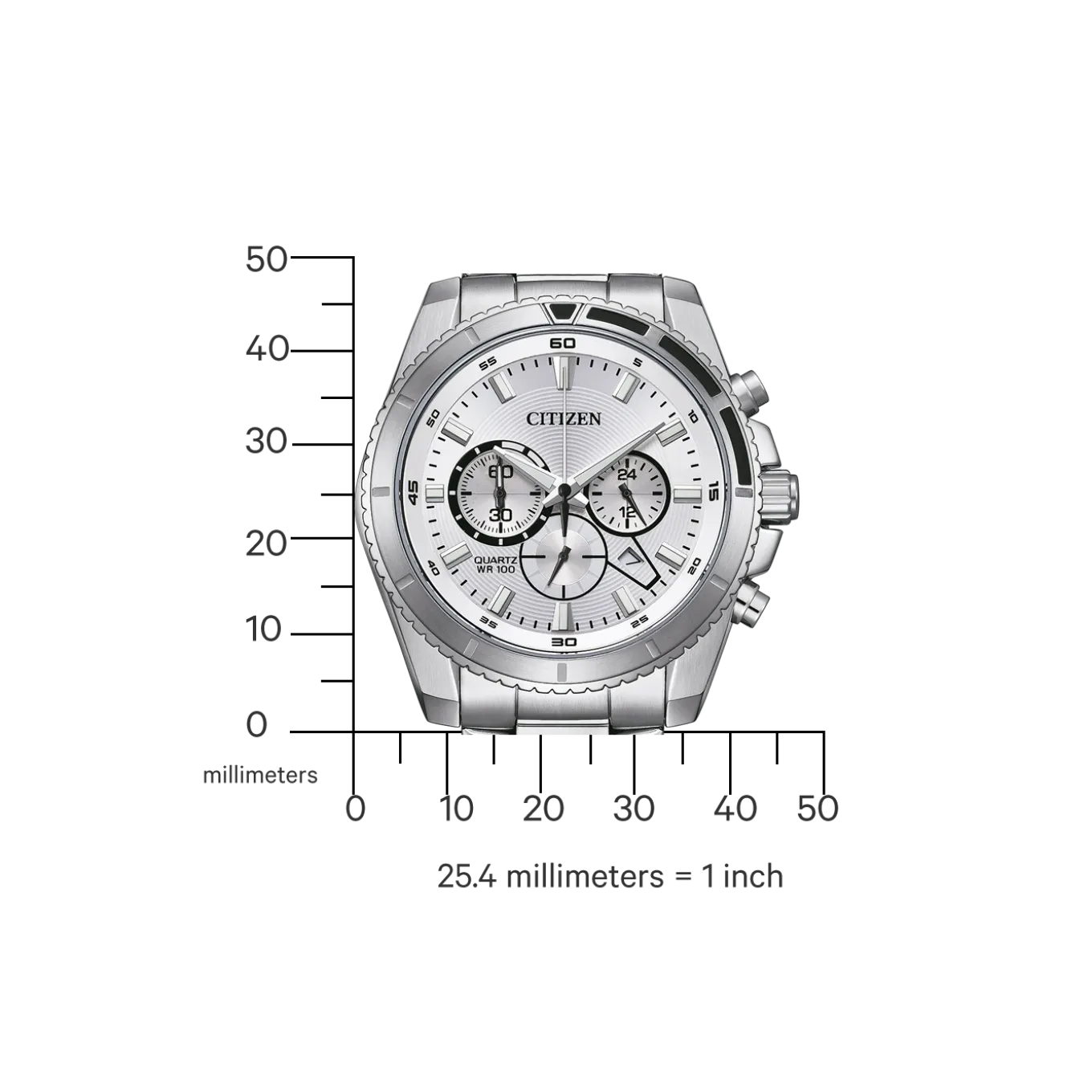 AN8200-50A Herren Edelstahl | silberfarben | ø 44mm