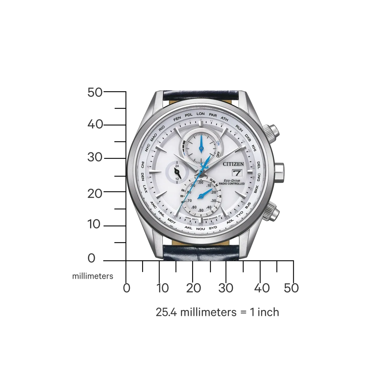 AT8260-18A Herren Leder | weiß | ø 43mm