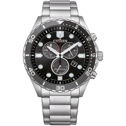 AT2568-82E               Herren Edelstahl | schwarz | ø 43mm