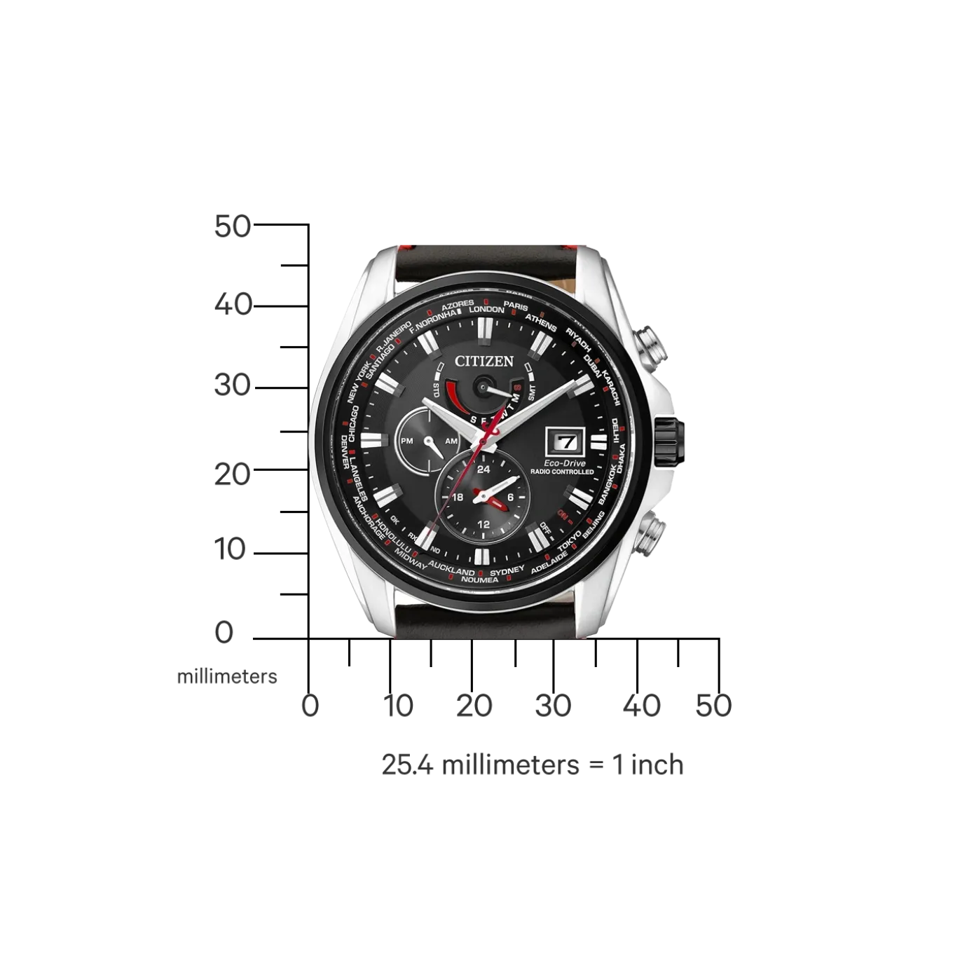 AT9036-08E Herren Leder | schwarz | ø 44mm