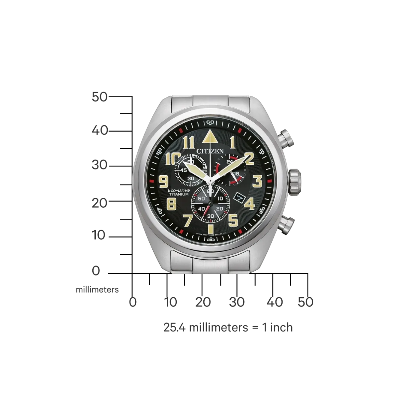 AT2480-81E Herren Super Titanium ™ | schwarz | ø 43.5mm