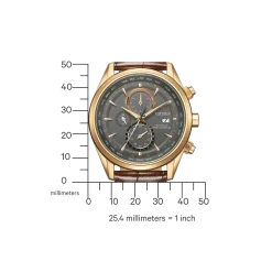 AT8263-10H Herren Leder | grau | ø 43mm