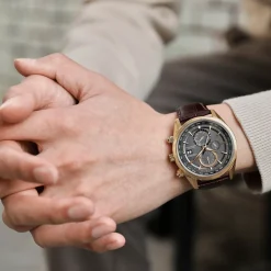 AT8263-10H Herren Leder | grau | ø 43mm