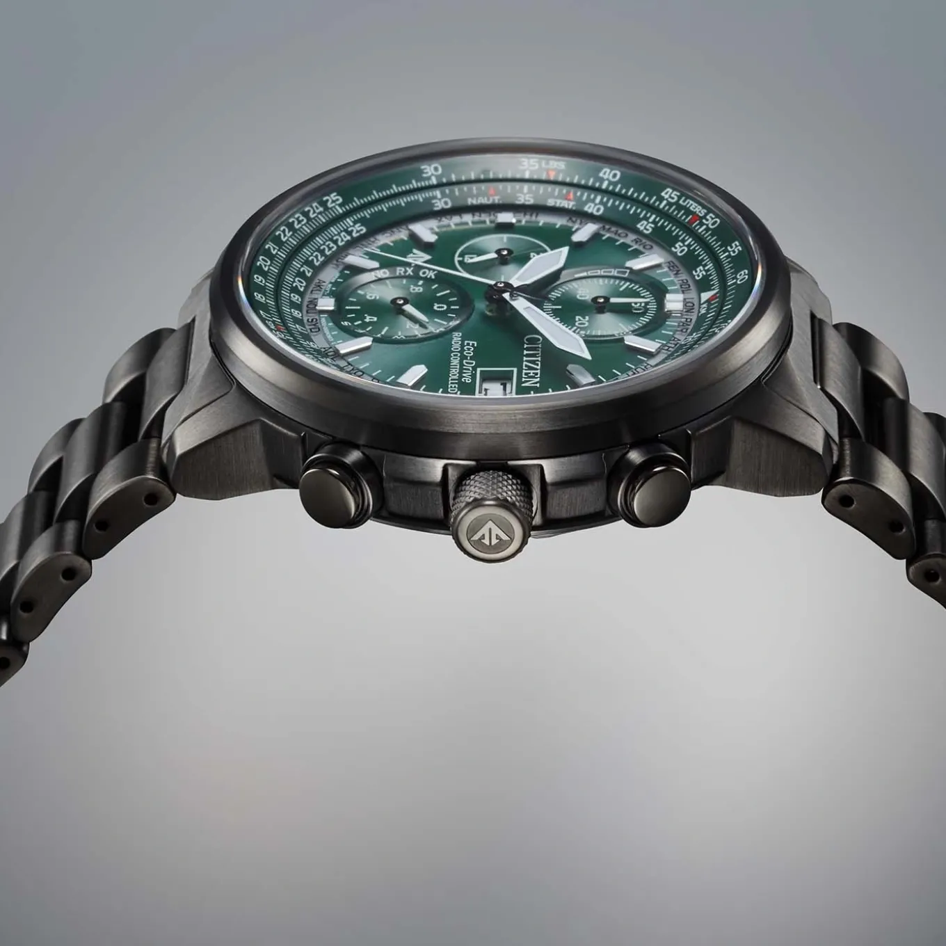 AT8304-57W Promaster Sky Herren Edelstahl | grün