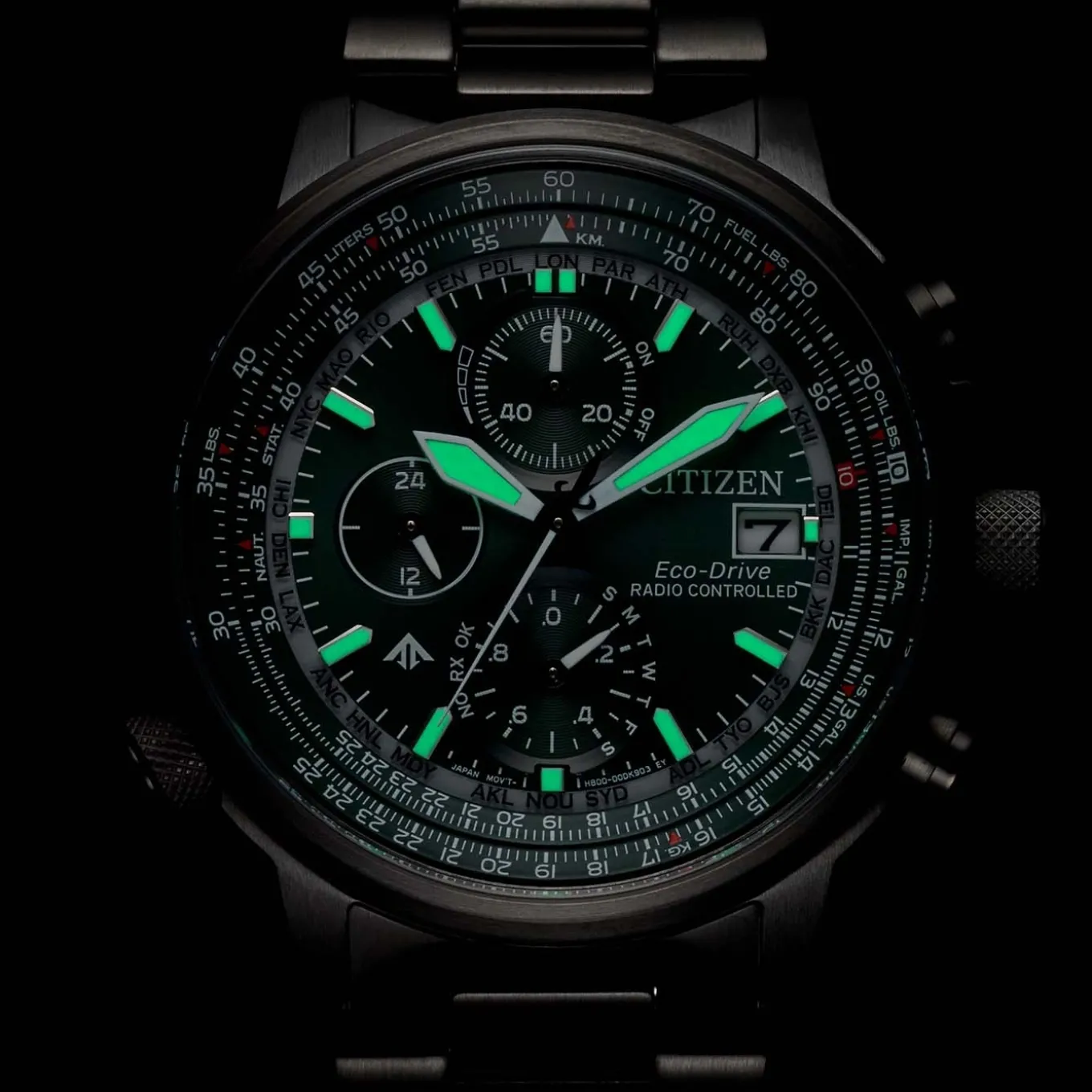 AT8304-57W Promaster Sky Herren Edelstahl | grün