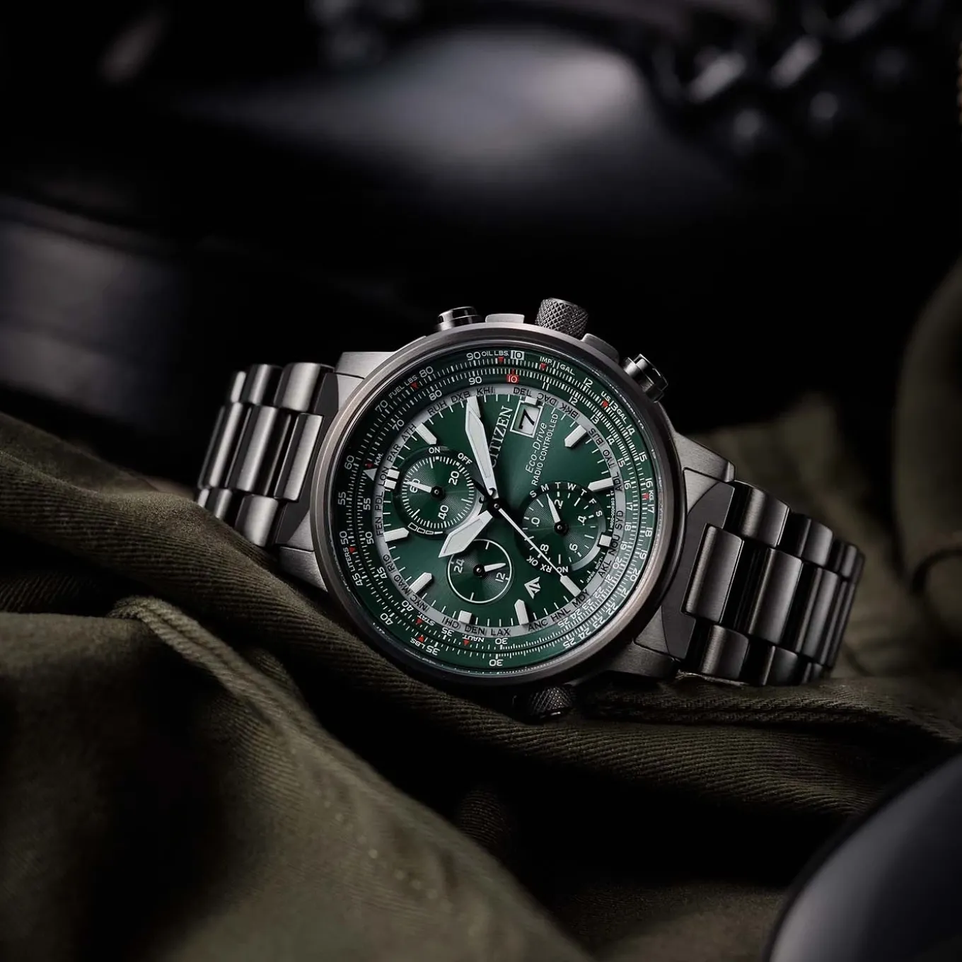 AT8304-57W Promaster Sky Herren Edelstahl | grün