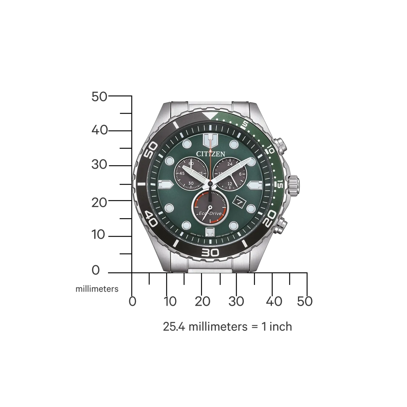 AT2561-81X Herren Edelstahl | grün | ø 43 41.5mm