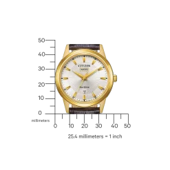 AW0102-13AC Herren Leder | elfenbein | ø 40mm
