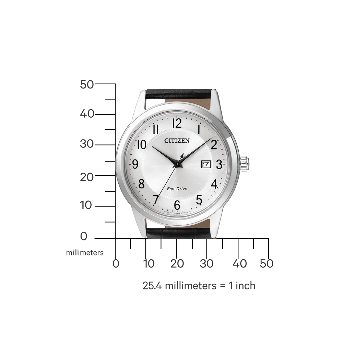 AW1231-07A Herren Leder | weiß | ø 40mm