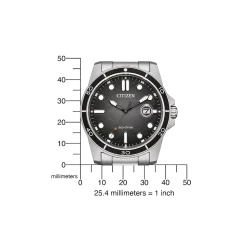 AW1816-89E Herren Edelstahl | schwarz | ø 41.5mm