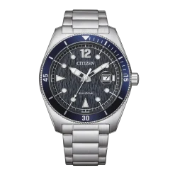 AW1881-52L Eco-Drive Herren Edelstahl | blau | ø 43mm