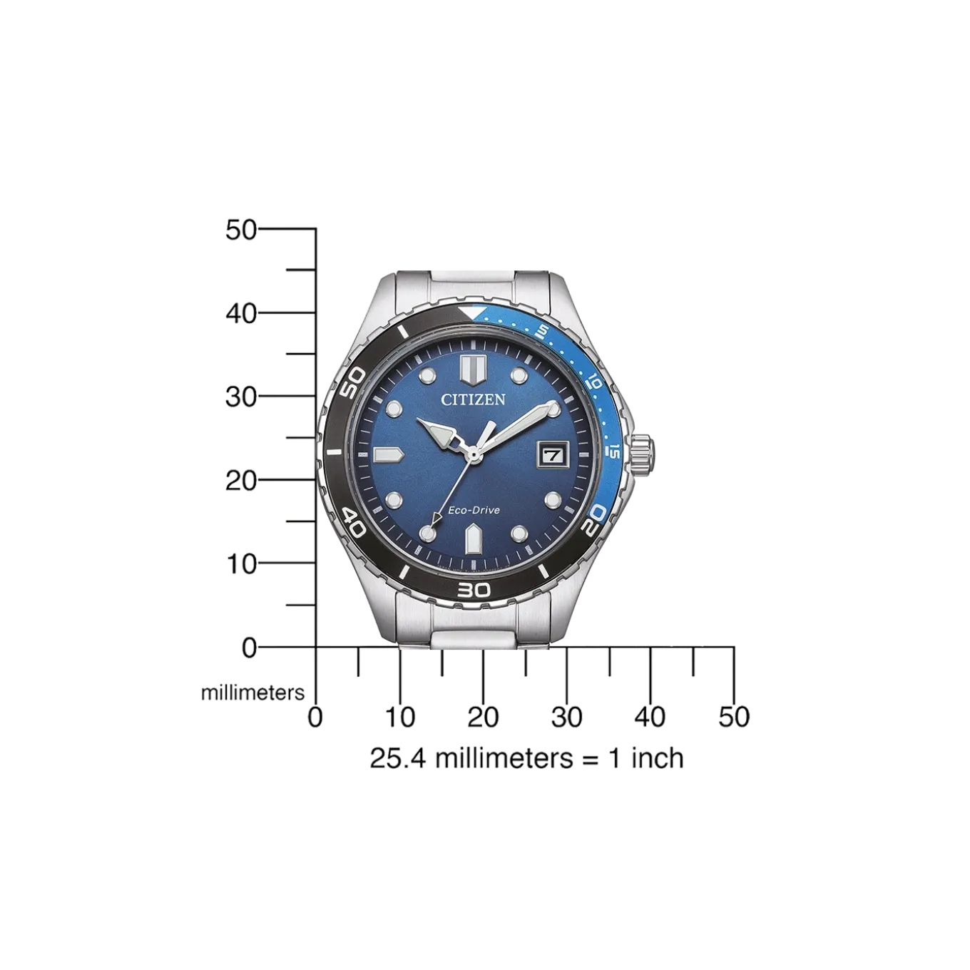 AW1821-89L Herren Edelstahl | blau | ø 36.8mm
