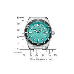 AW1760-81W Herren Edelstahl | türkis | ø 43mm