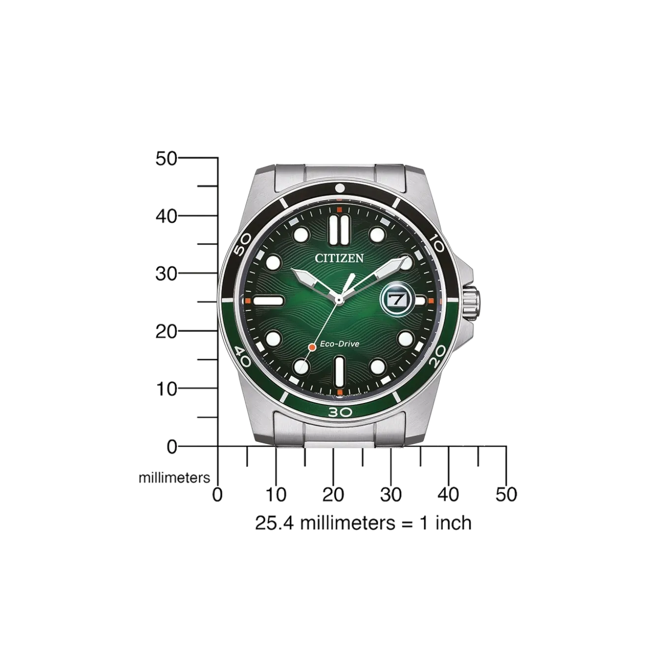 AW1811-82X Herren Edelstahl | grün | ø 41.5mm
