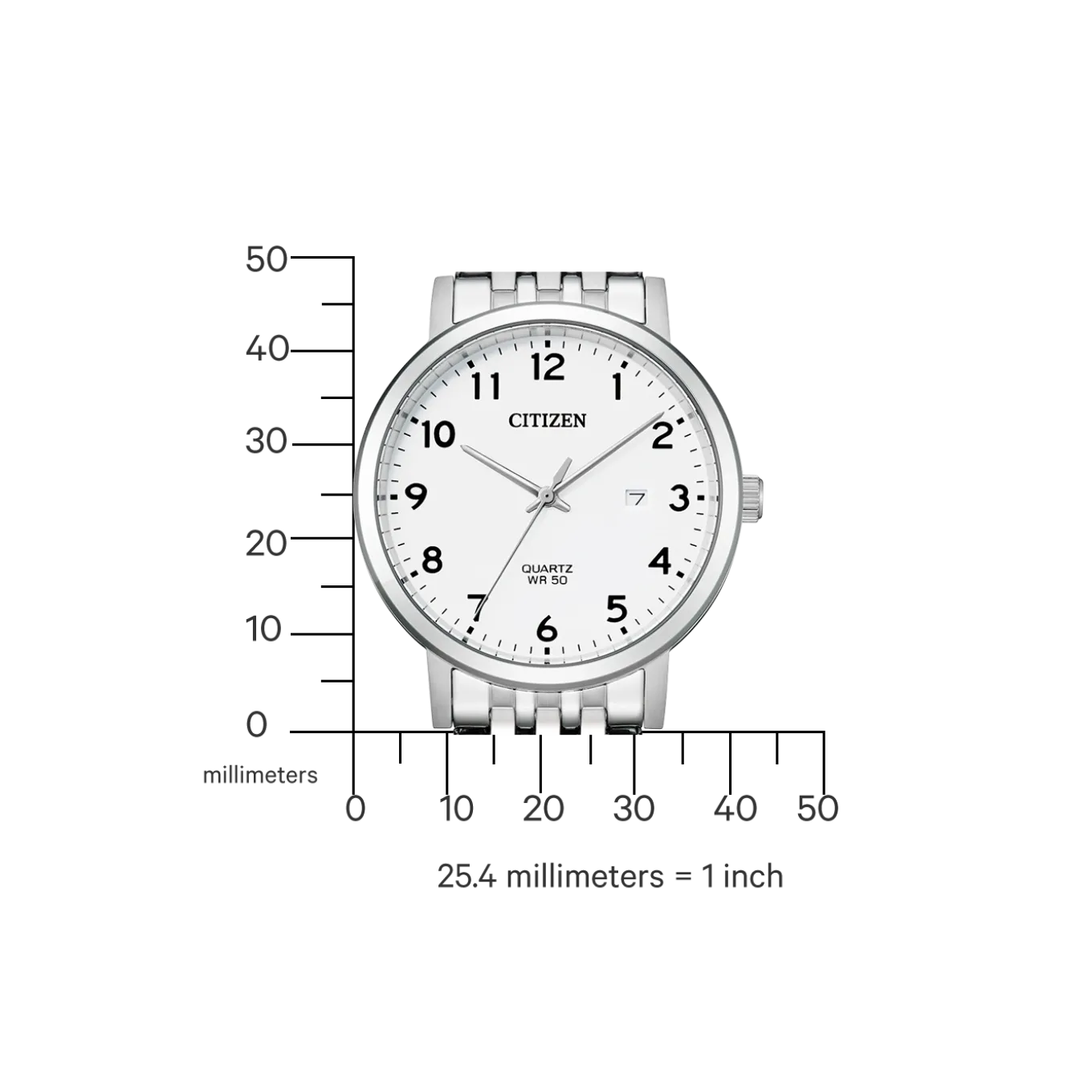 BI5070-57A Herren Edelstahl | weiß | ø 40.2mm