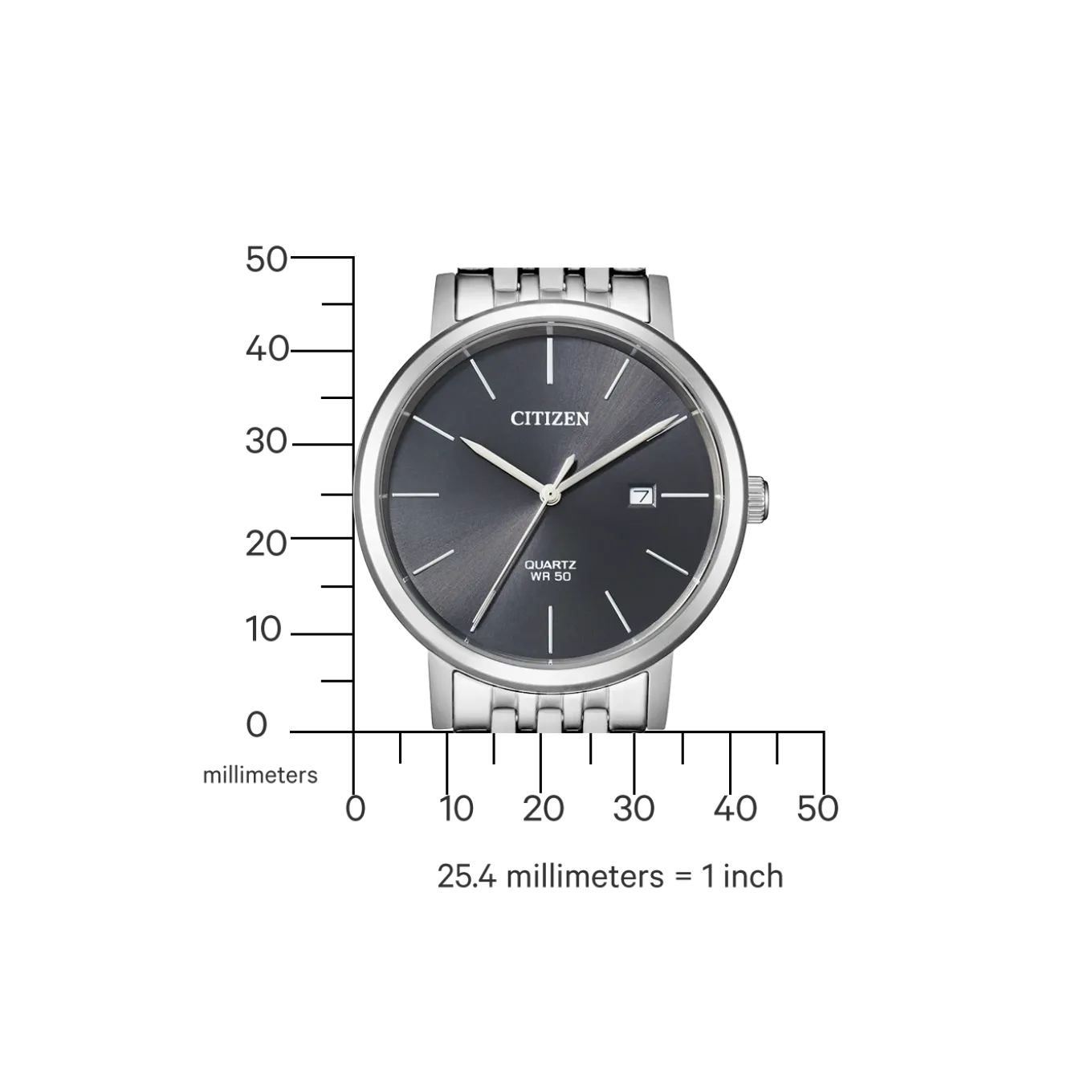 BI5070-57H Herren Edelstahl | grau | ø 40.2mm