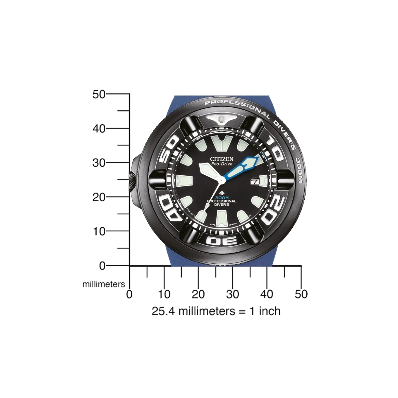 BJ8055-04E Promaster Professional Diver 300 Herren Gummiband (Urethan) | schwarz | ø 48.2mm
