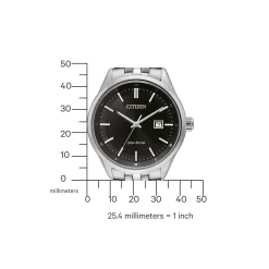 BM7251-88E               Herren Edelstahl | schwarz | ø 41mm