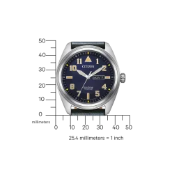 BM8560-45LC Herren Leder | blau | ø 42mm
