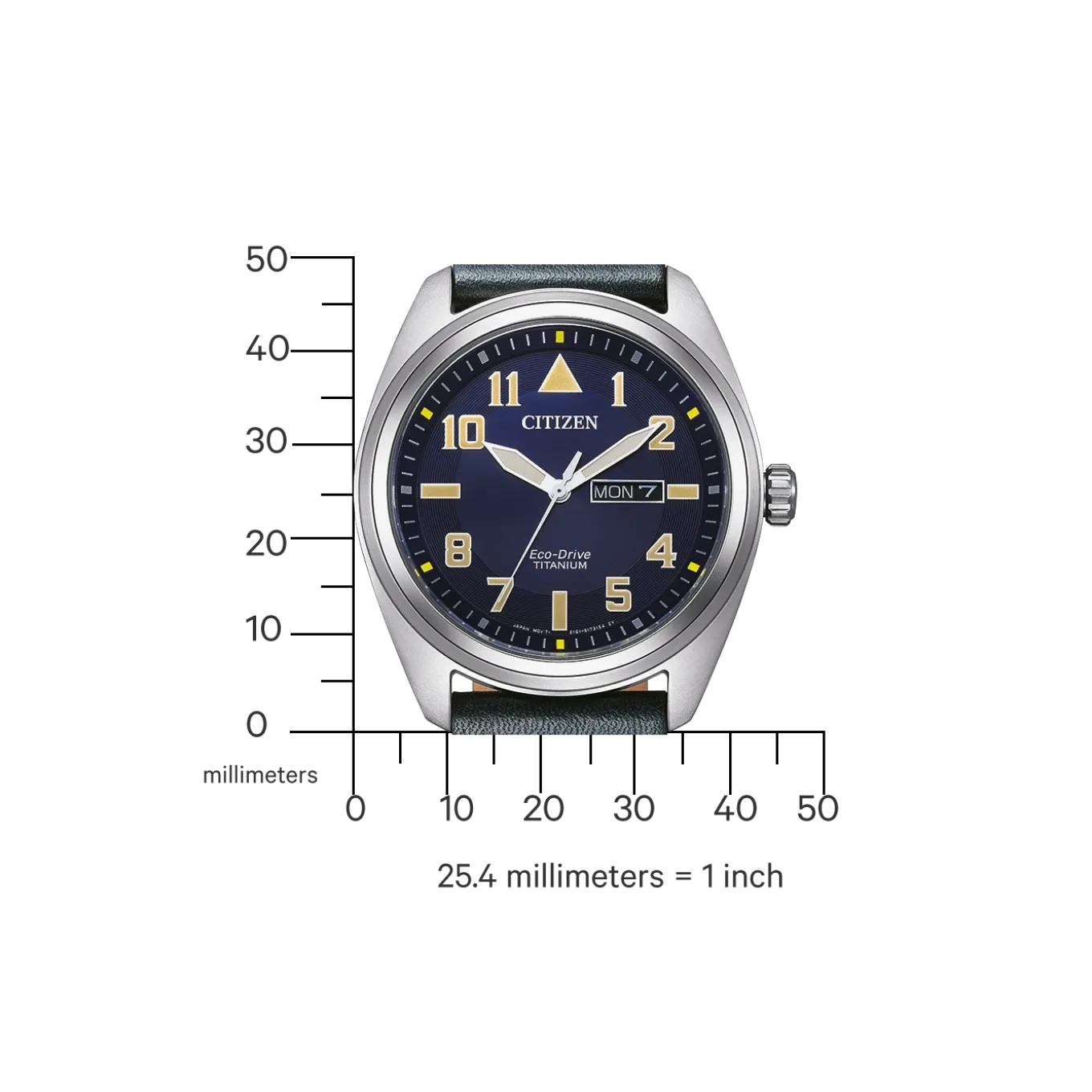 BM8560-45LC Herren Leder | blau | ø 42mm