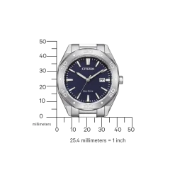BM7631-52L               Herren Edelstahl | blau | ø 41mm