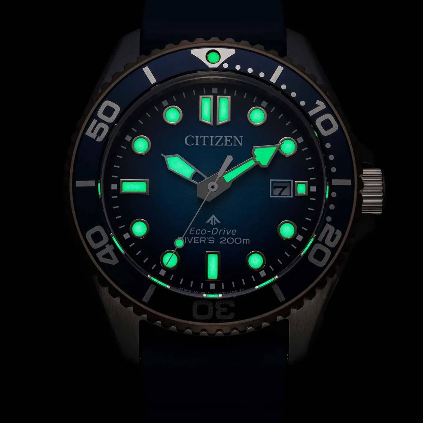 BN0267-04L Promaster Marine Herren Gummiband (Urethan) | blau | ø 40.55mm