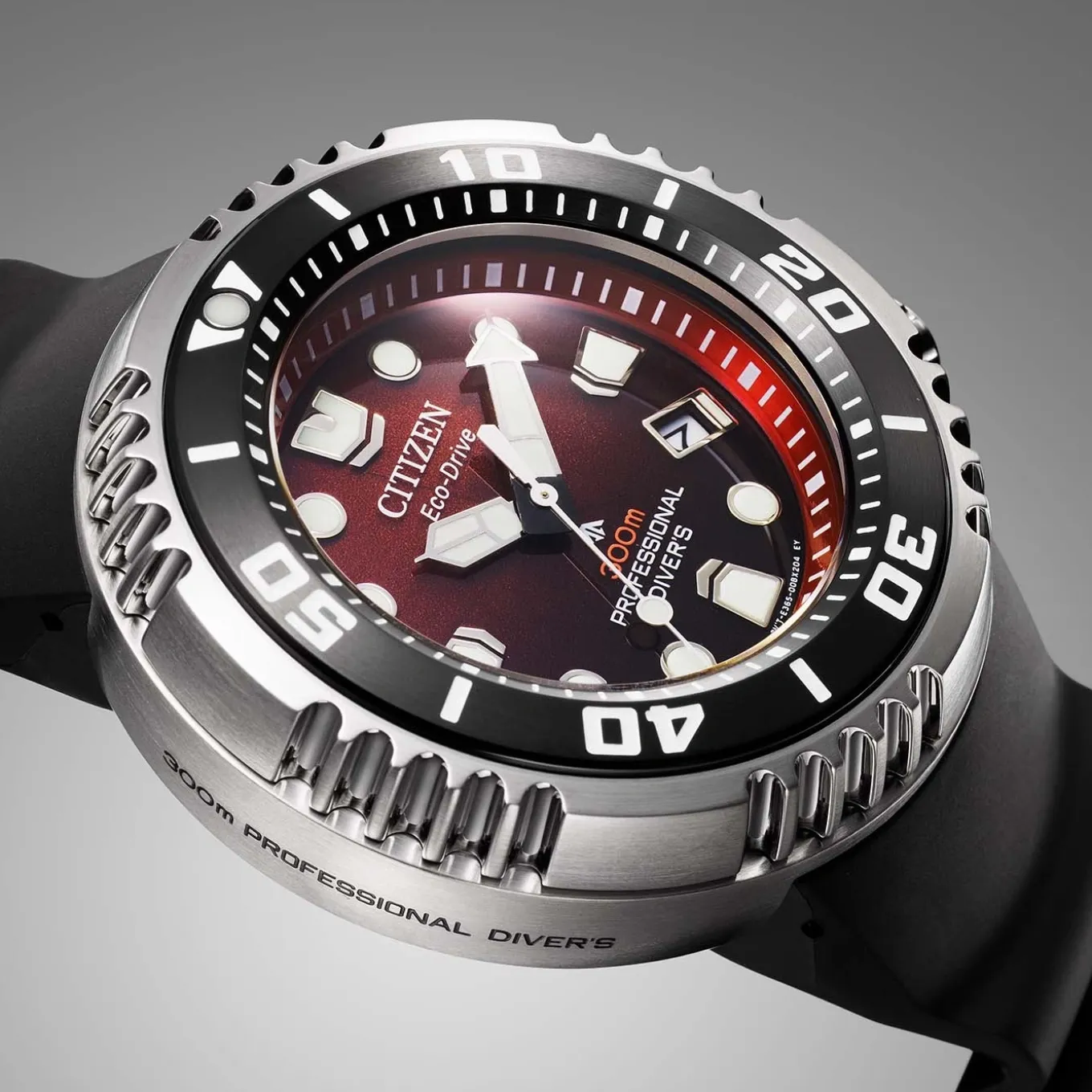 BN1024-01Z Prof. Diver 300 Herren Gummiband (Urethan) | rot | ø 46mm