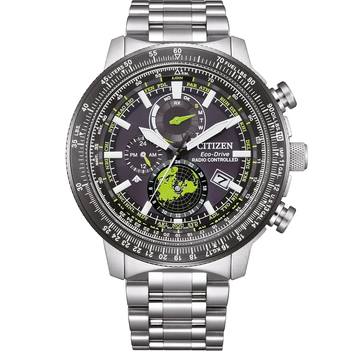 BY3006-53E Promaster Geo Trekker Herren Edelstahl | schwarz | ø 46mm