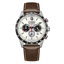 CA4714-04A Eco-Drive Herren Leder | weiß | ø 39.9mm