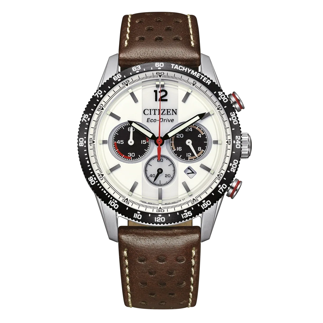 CA4714-04A Eco-Drive Herren Leder | weiß | ø 39.9mm