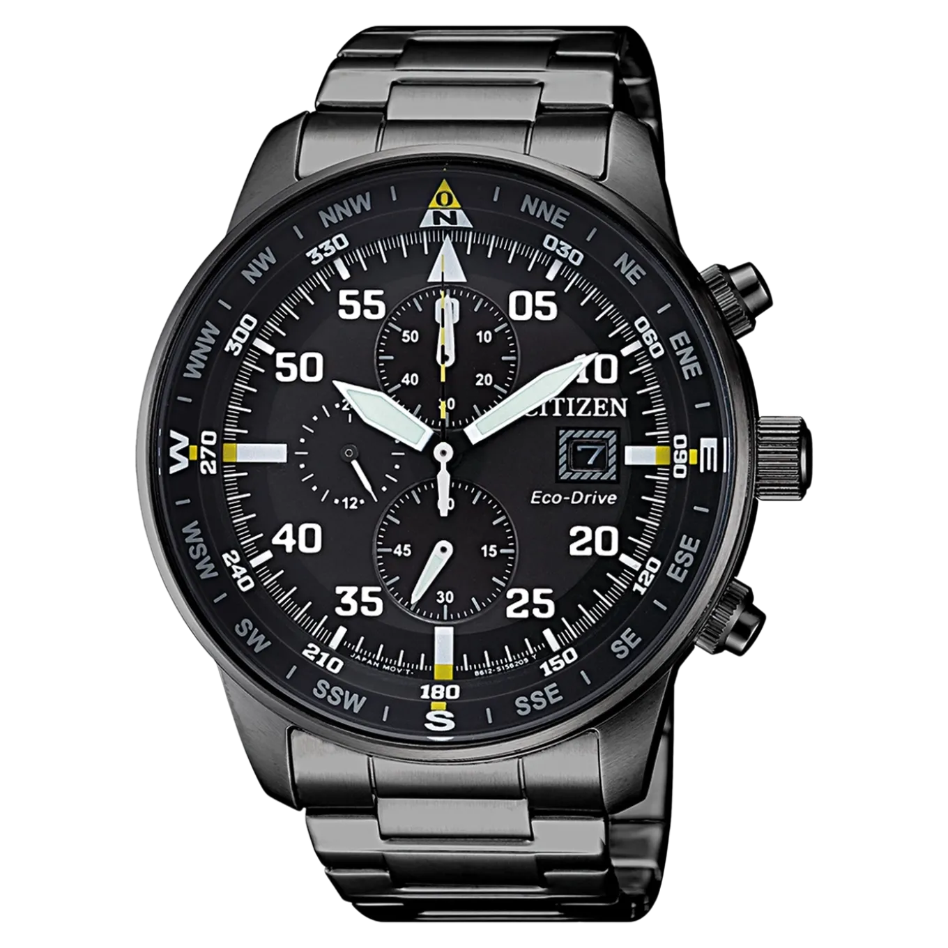 CA0695-84E Herren Edelstahl | schwarz | ø 44mm
