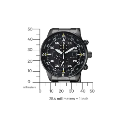 CA0695-84E Herren Edelstahl | schwarz | ø 44mm