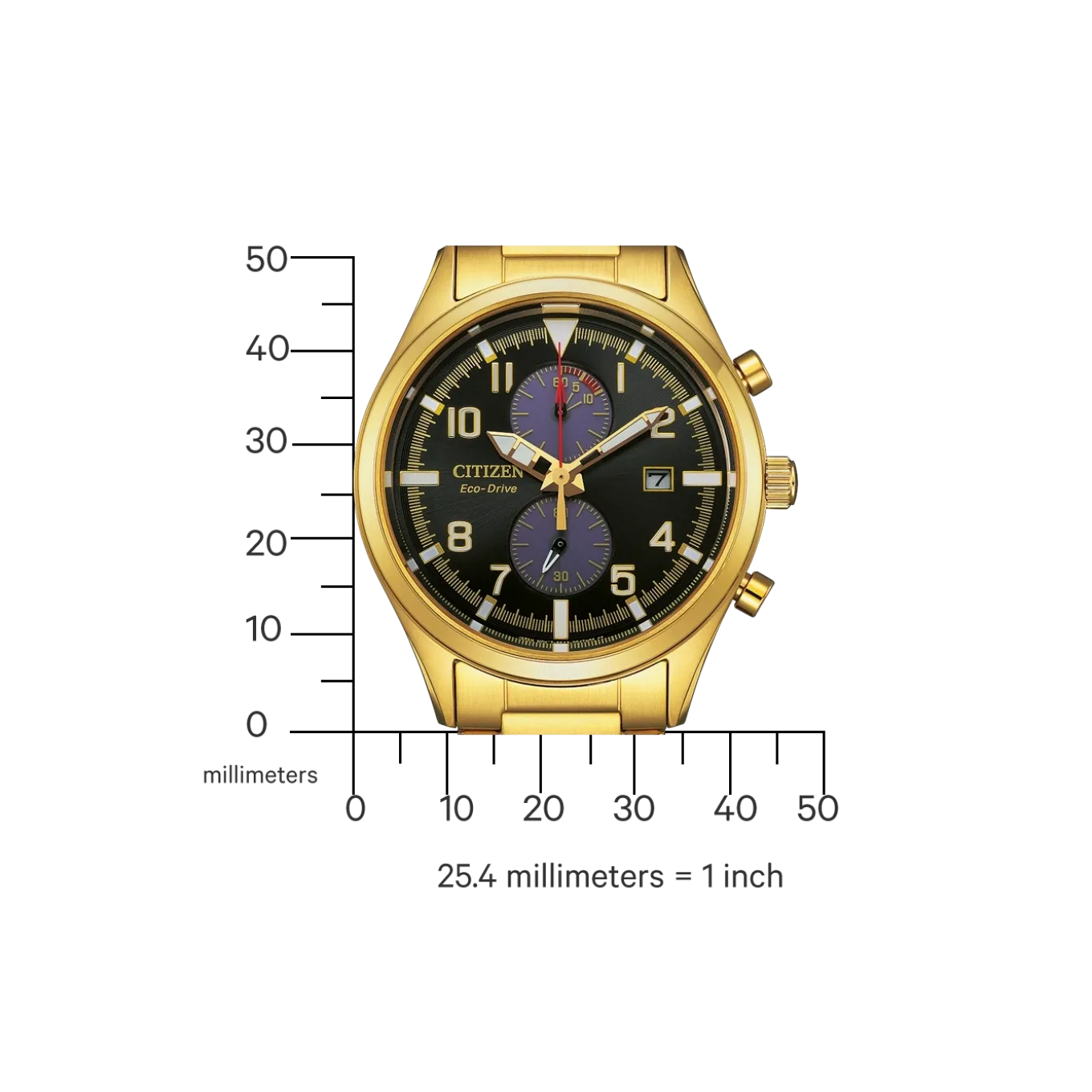 CA7022-87E Herren Edelstahl | schwarz | ø 43mm