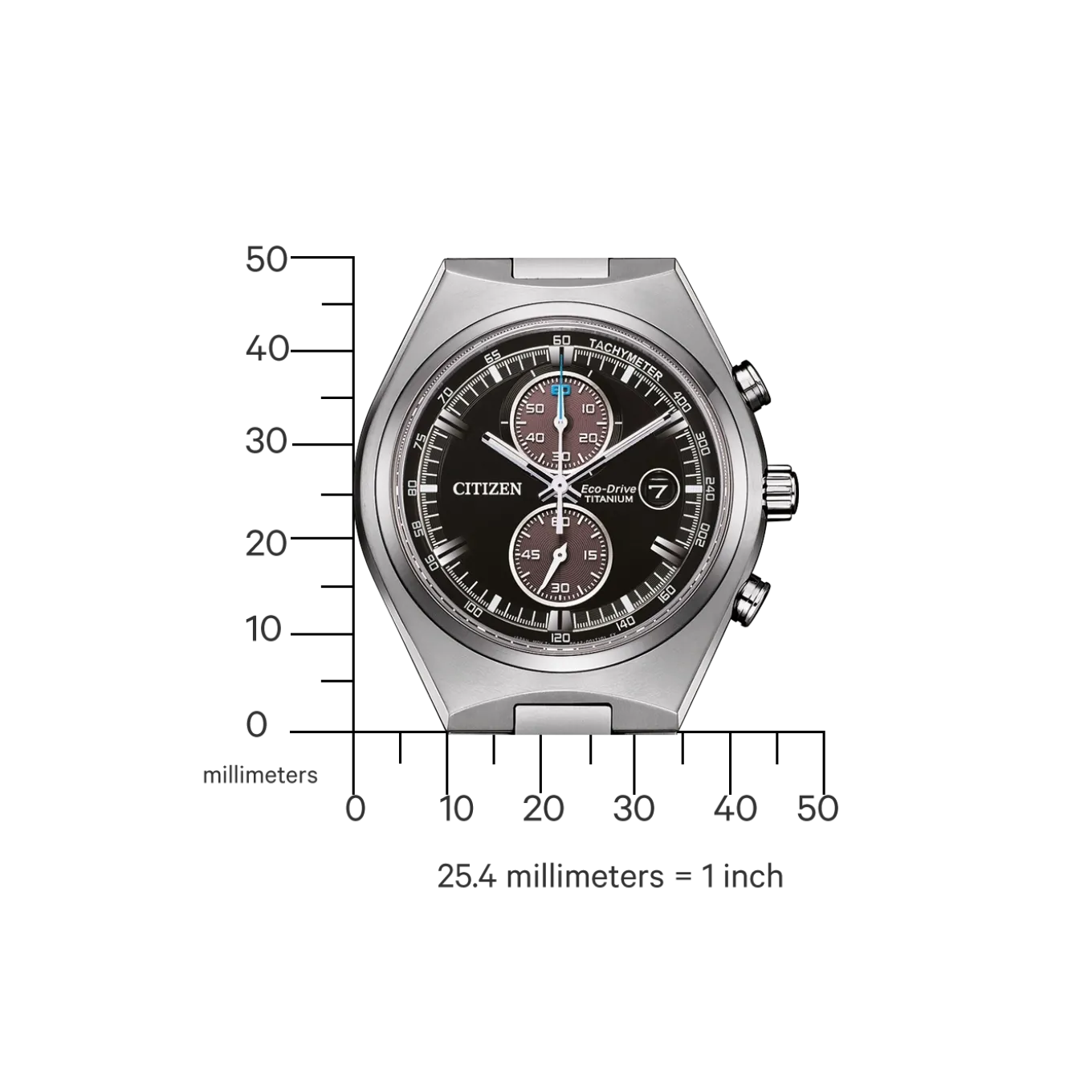 CA7090-87E Herren Super Titanium ™ | schwarz | ø 43mm
