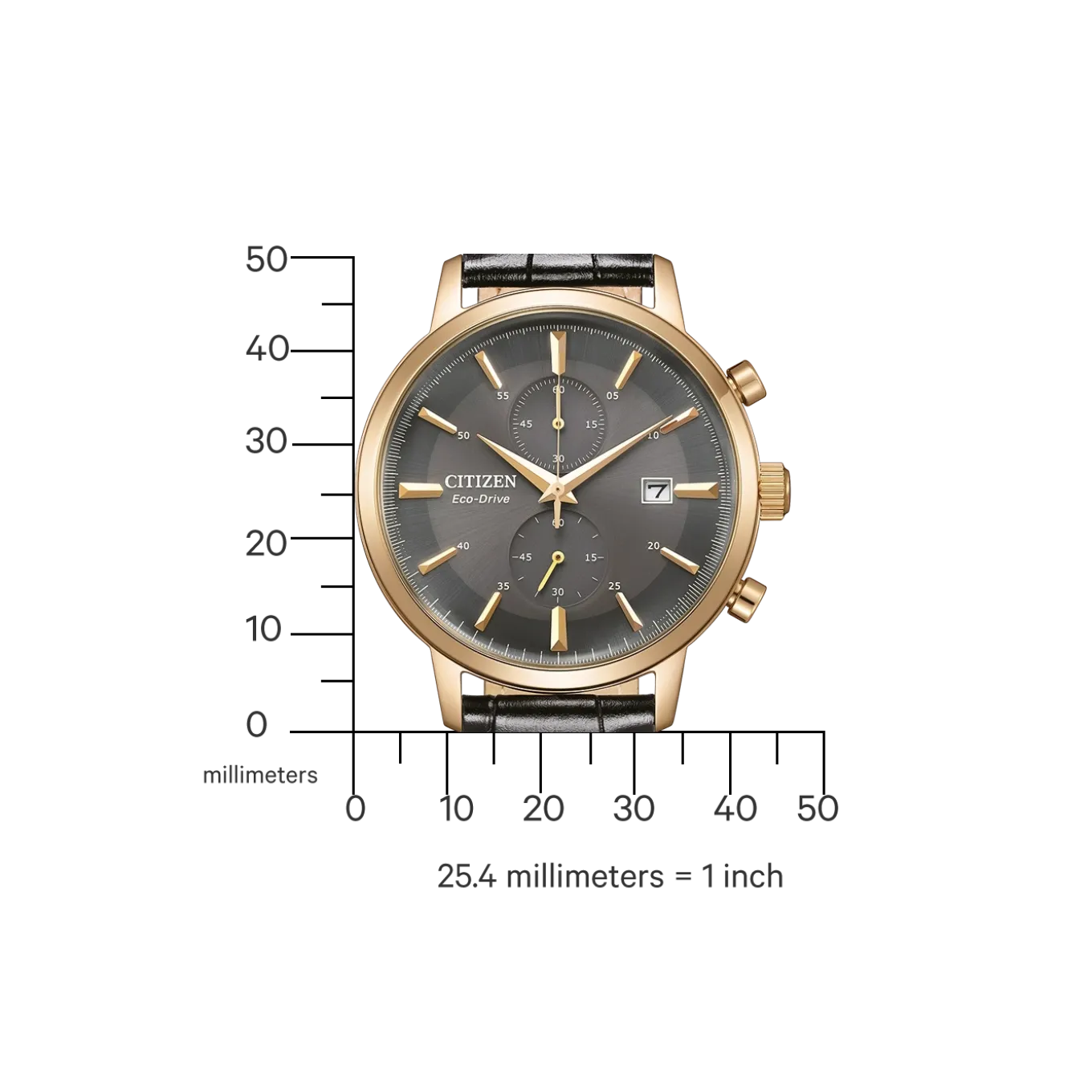 CA7067-11H Herren Leder | grau | ø 42mm
