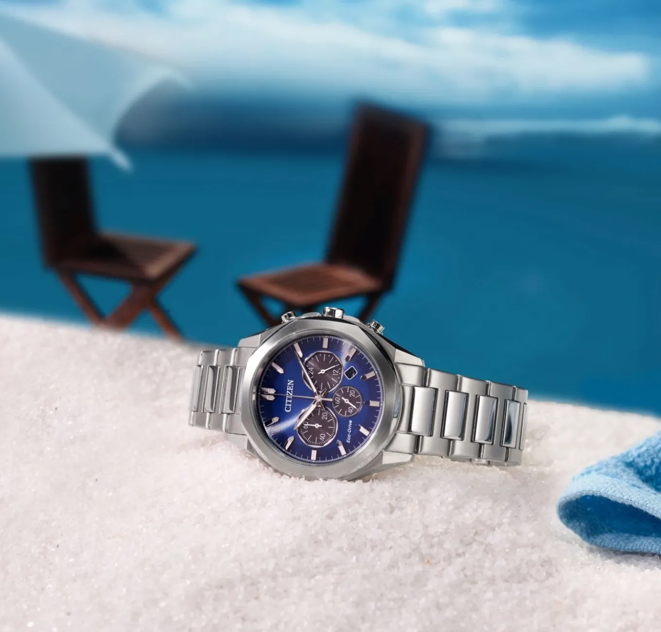 CA4590-81L Herren Edelstahl | blau | ø 41mm