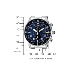 CA0690-88L               Herren Edelstahl | blau | ø 44mm