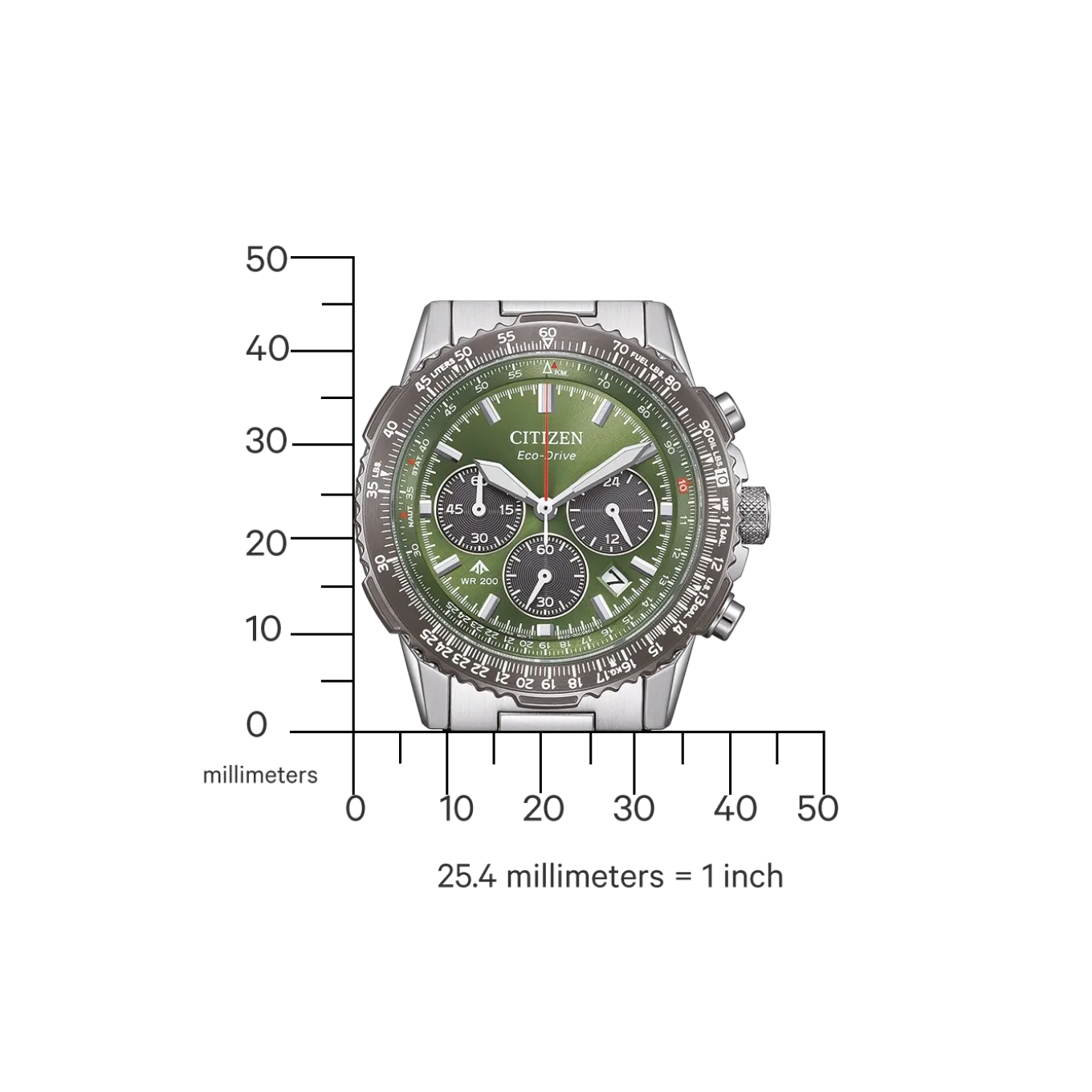 CA4664-60W Promaster Eco-Drive Herren Edelstahl | grün | ø 40mm