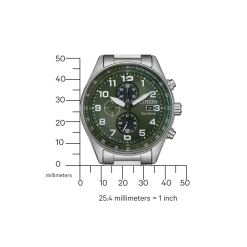 CA0770-72X Herren Edelstahl | grün | ø 43mm