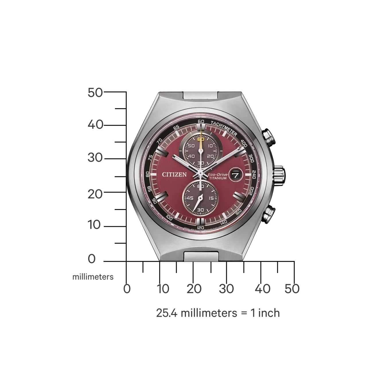 CA7090-87X Herren Super Titanium ™ | rot | ø 43mm