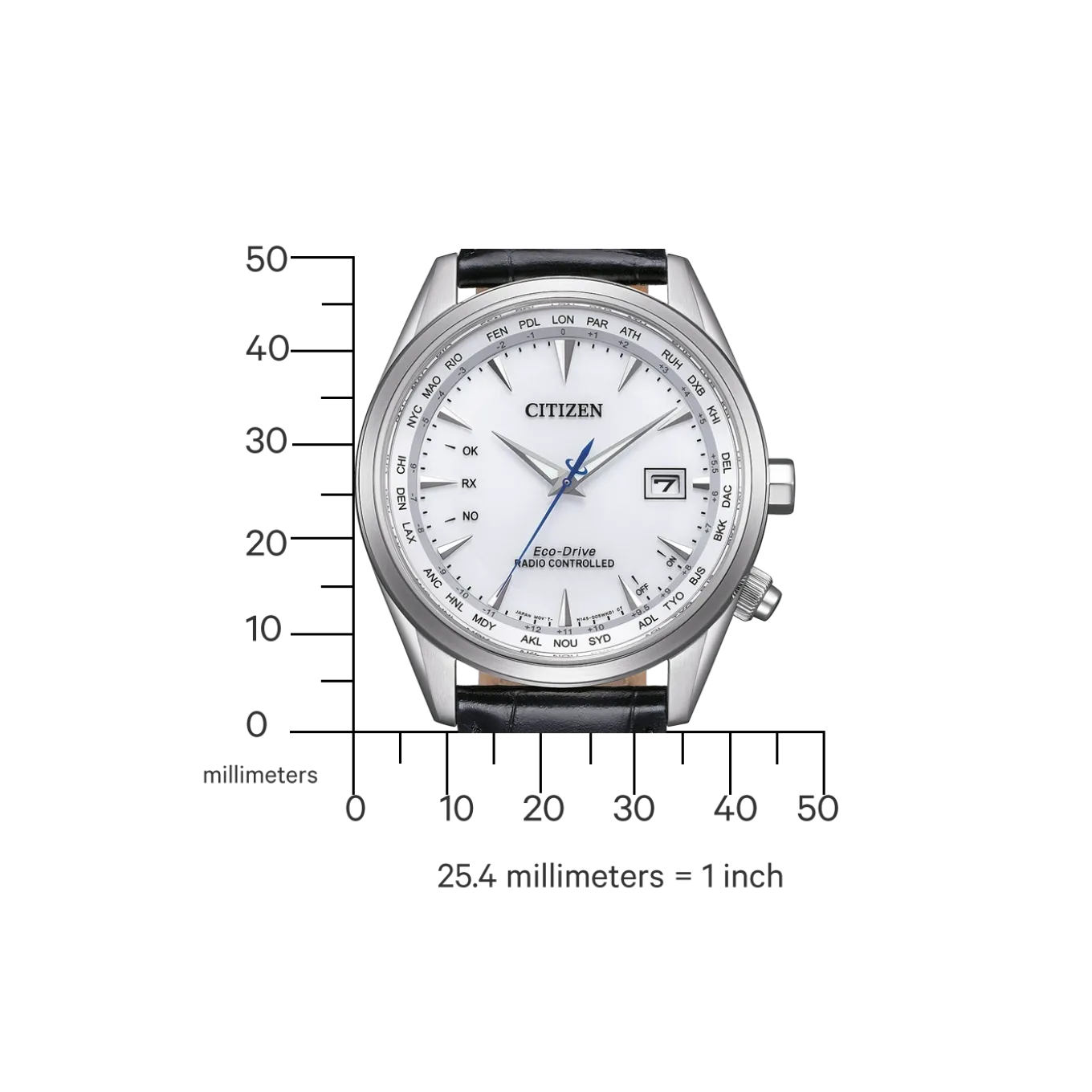 CB0270-10A Herren Leder | weiß | ø 43mm