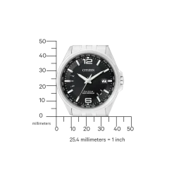 CB0010-88E Herren Edelstahl | schwarz | ø 43mm
