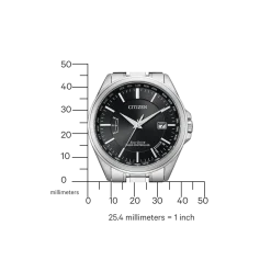 CB0250-84E               Herren Edelstahl | schwarz | ø 43mm