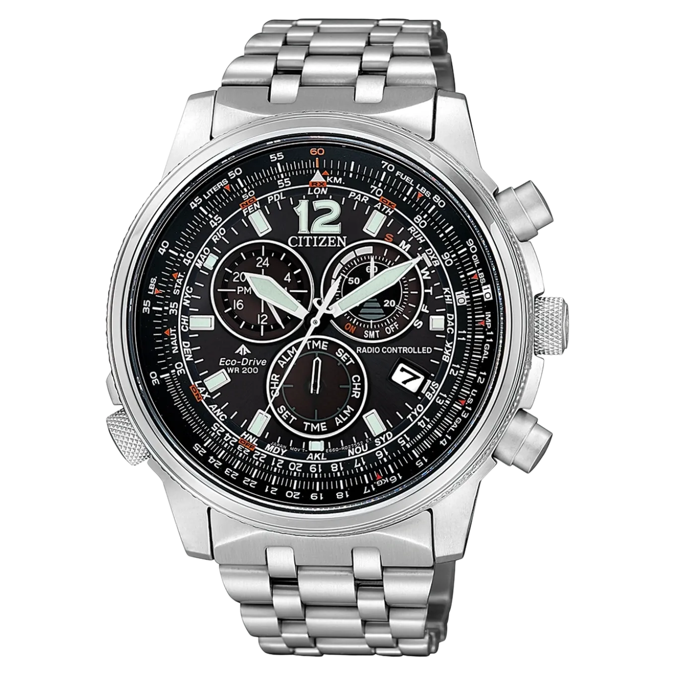 CB5860-86E Herren Edelstahl | schwarz | ø 43mm