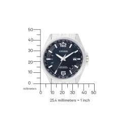 CB0010-88L Herren Edelstahl | blau | ø 43mm