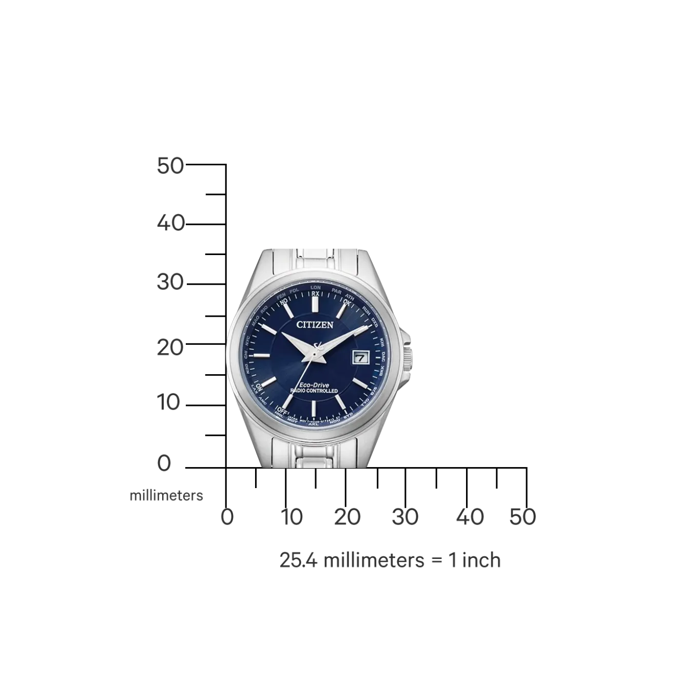 EC1180-81L Damen Edelstahl | blau | ø 29mm