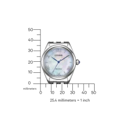 EM1140-80D Citizen L Damen Edelstahl | perlmutt weiß | ø 33mm