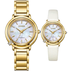 EM1092-64D               Damen Edelstahl | perlmutt weiß | ø 31.2mm