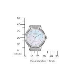 EM1150-86D Eco-Drive Damen Edelstahl | perlmutt weiß | ø 32mm