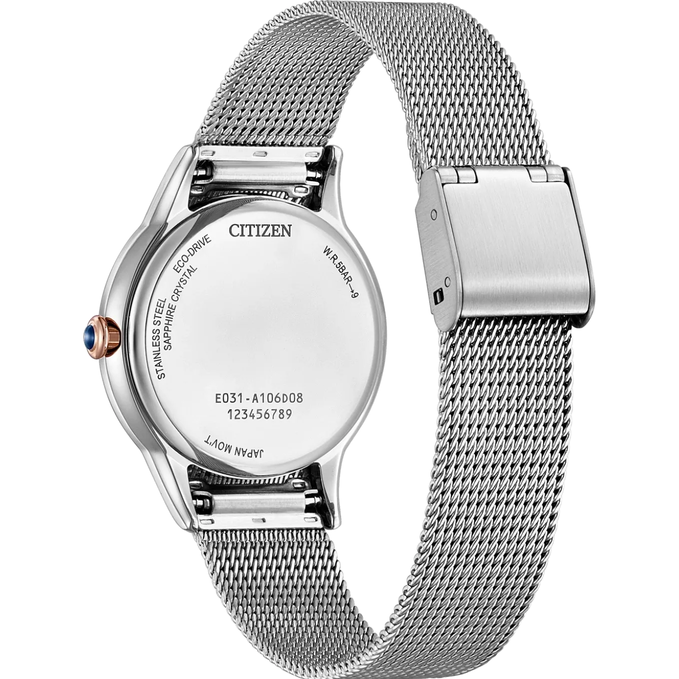 EM1156-80X Eco-Drive Damen Edelstahl | weiß | ø 32mm